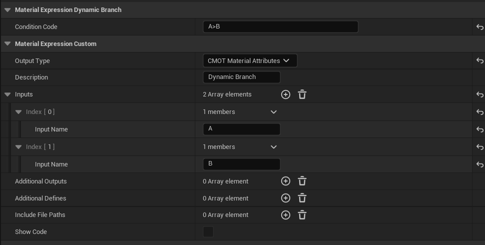Dynamic Branch details panel